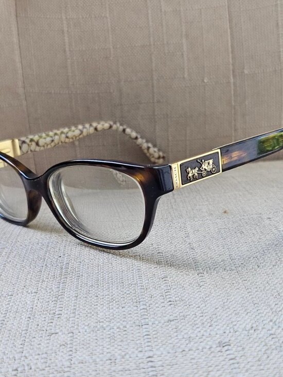 Coach Women Eyeglasses Fame EMMA HC6061 Eyewear Dark Tortoise/Sand Sig C Glasses